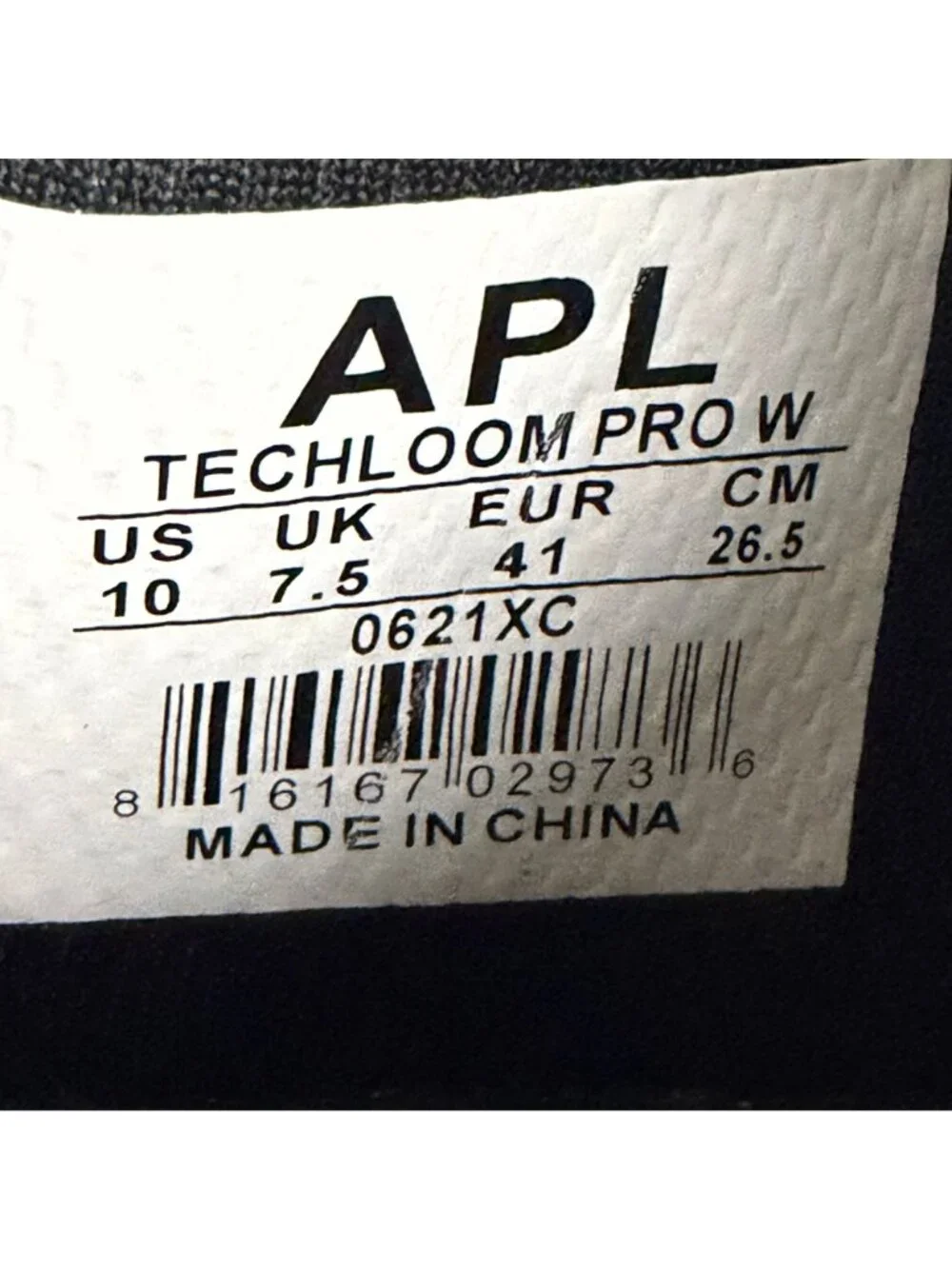 APL Techloom Pro Athletic Running Shoes Womens 10 Gray Heathered Knit Low Top